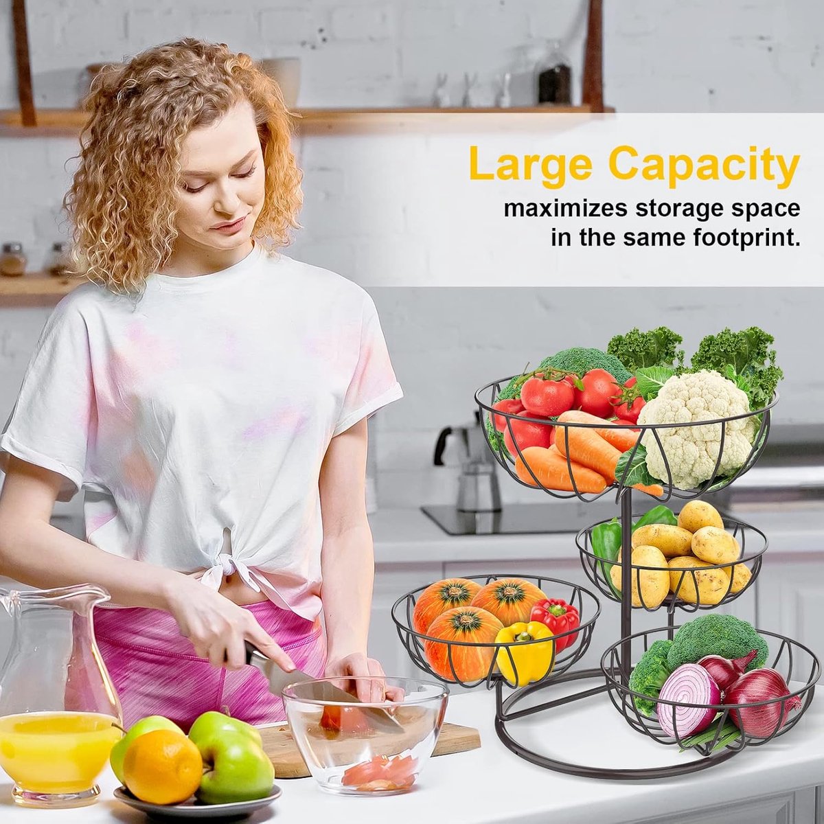 Fruitschaal Etagere - Fruitmand .. Laags - Groentemand