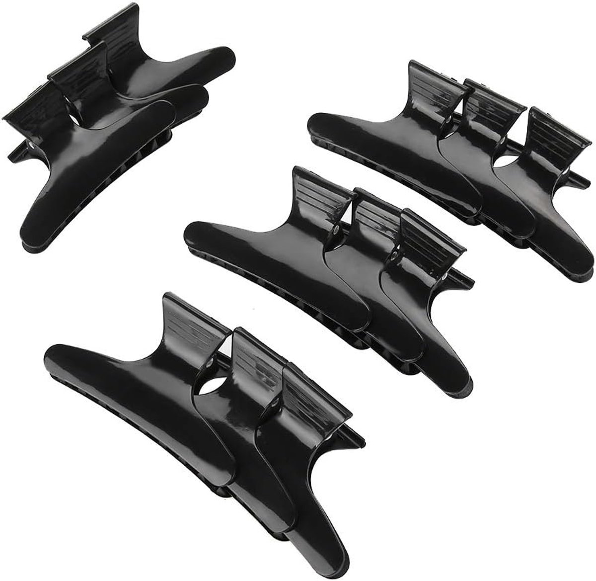 12 Stuks Professionele Haarclips voor Kappers en Thuis - Anti-Slip Klemmen voor Styling