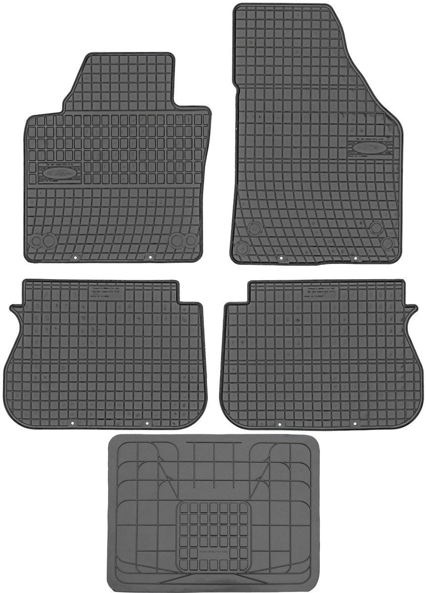Max-Dywanik Volkswagen Caddy - 5-zits - Zonder Stoppers - Zwart