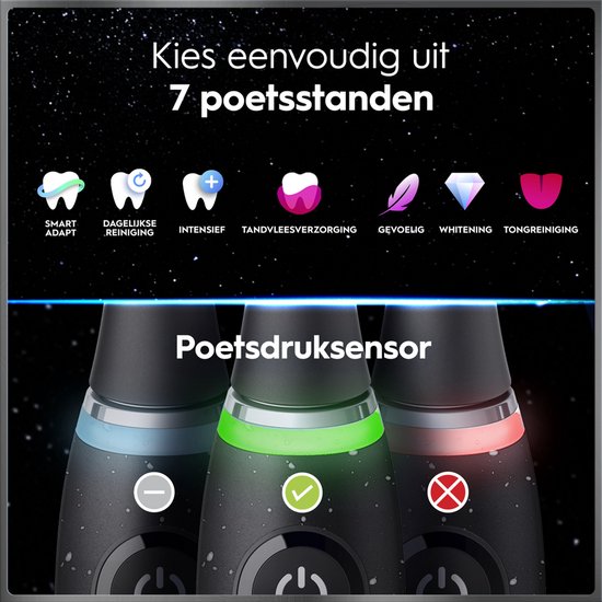Oral-B iO 10 Elektrische Tandenborstel - Zwart - inclusief Oplaadreisetui en Opzetborstelhouder