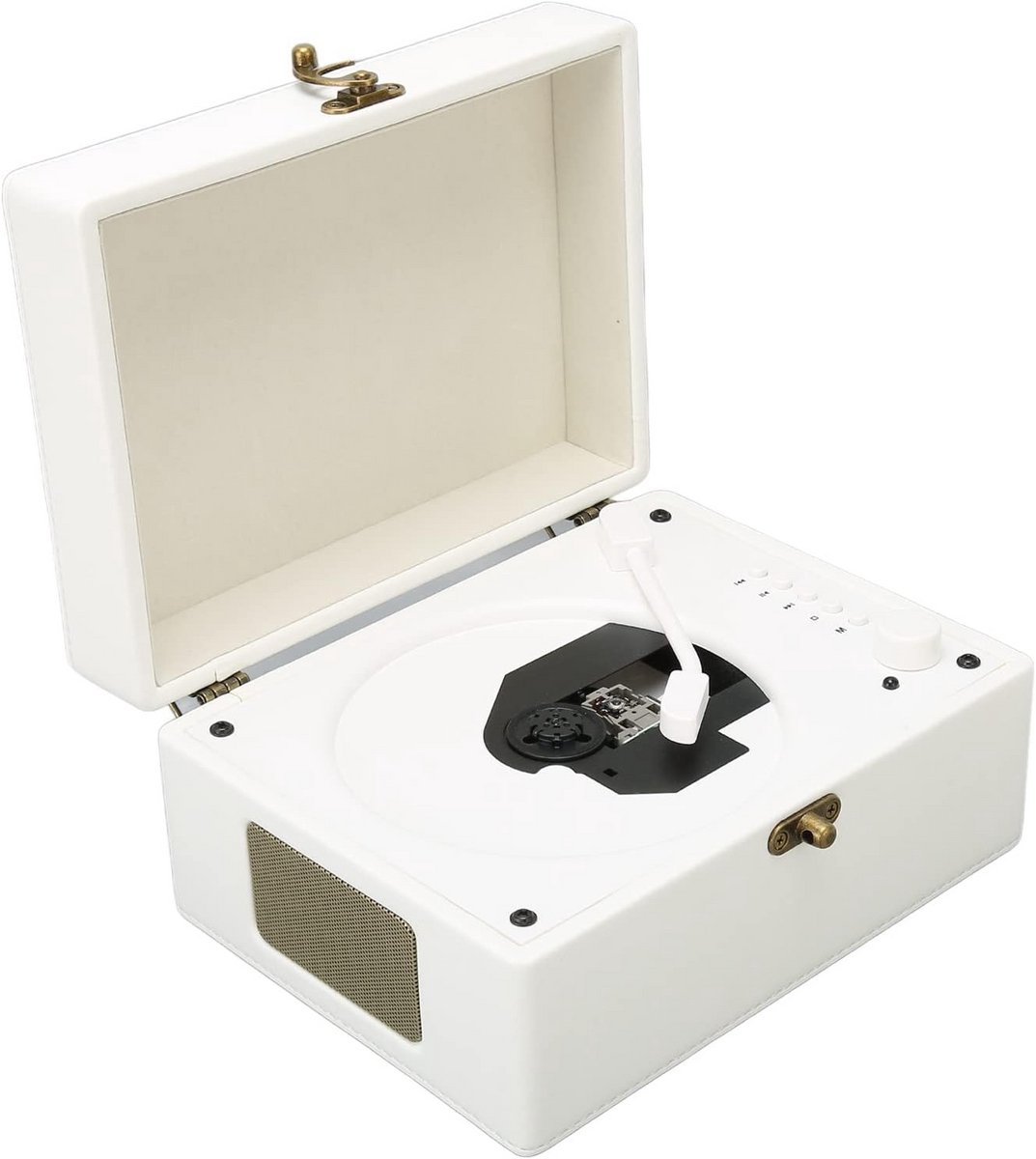Draagbare CD Speler met Bluetooth en Hifi Luidsprekers - Vintage Desktop Model