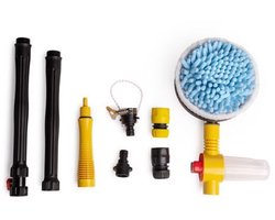 Nexxt Roterende Schoonmaakborstel – Voor Tuinslang – Zonder Schrobben Schoon – Ideaal voor Auto, Tegels & Tuinmeubels