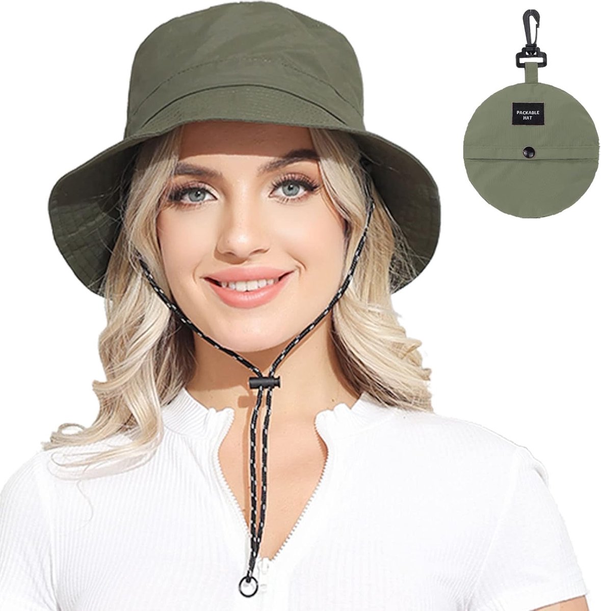 Omkeerbare Bucket Hat Dames - Zomer Strandhoed voor Buitenactiviteiten