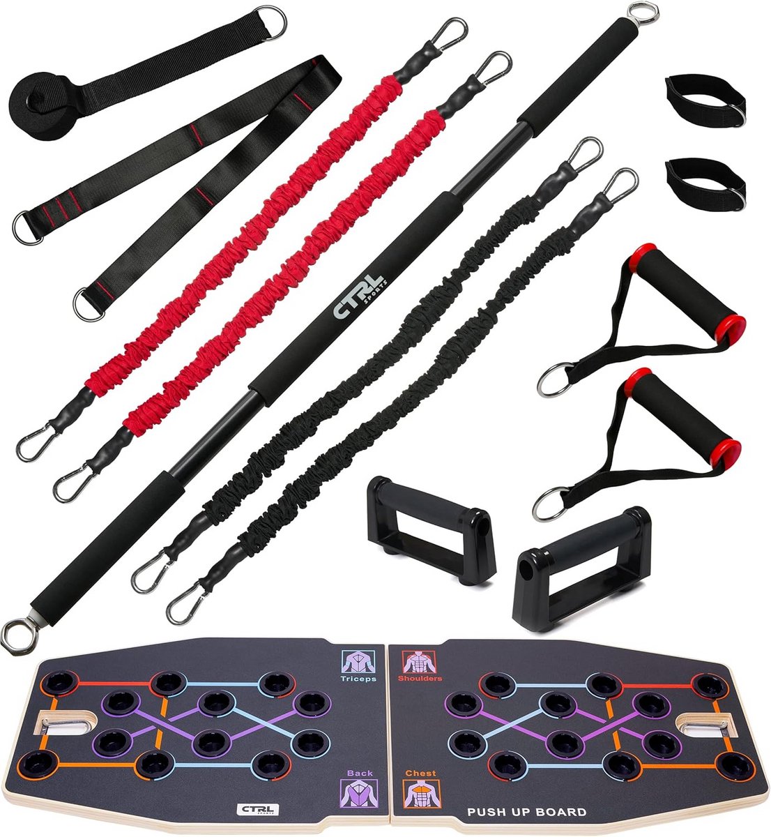 Multifunctioneel Push Up Board met Kleurcodering voor Borst, Armen en Rug Training