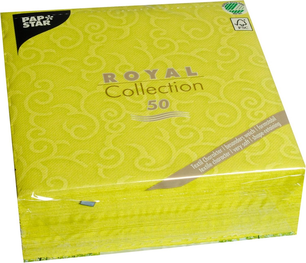 50 Luxe servetten Limoengroen 40x40 cm Premium Kwaliteit
