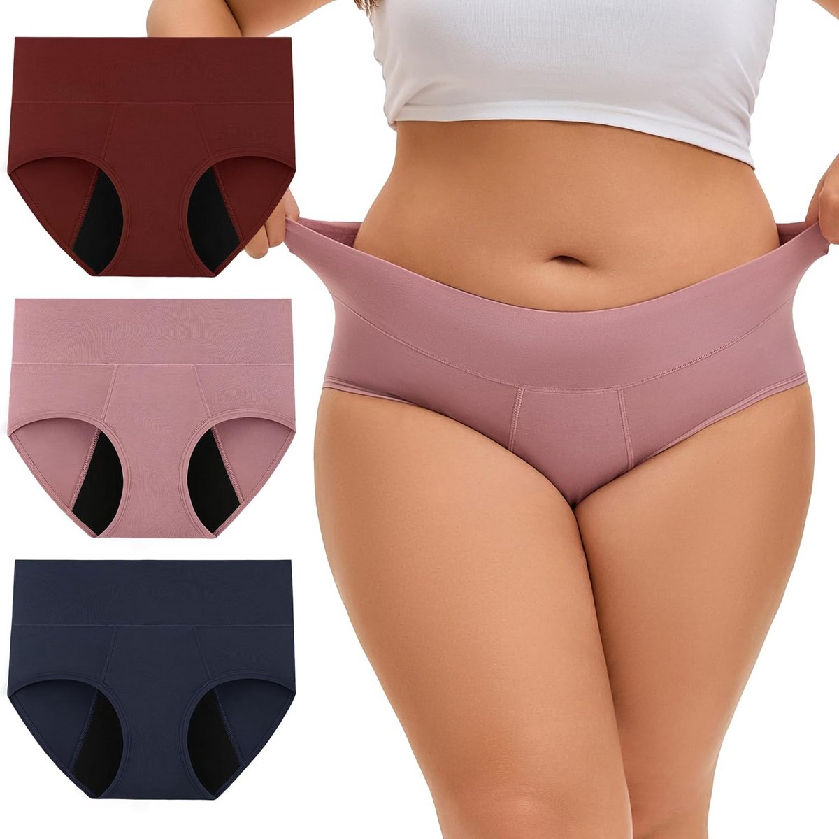 Comfortabele Menstruatieondergoed Bamboe 3 Stuks Sterke Bloeding