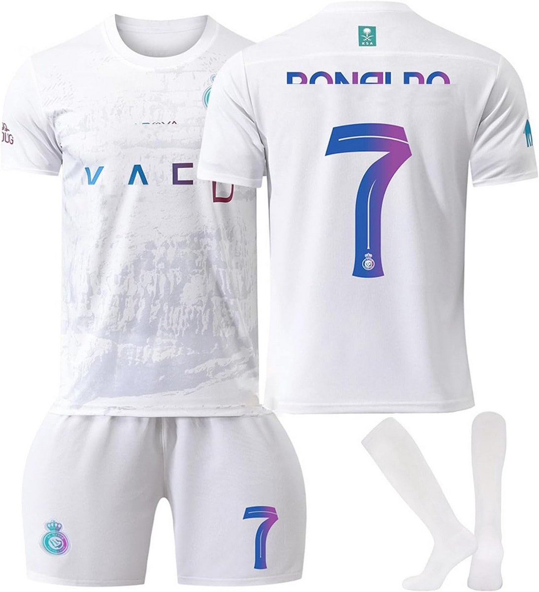Voetbaltenue voor kinderen met shirt en nummer 7