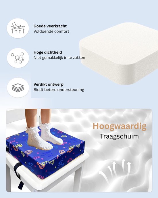Swiphi® Zitverhogers - Stoelverhoger Auto - Autozitje - Blauw van Merkloos — afbeelding 5
