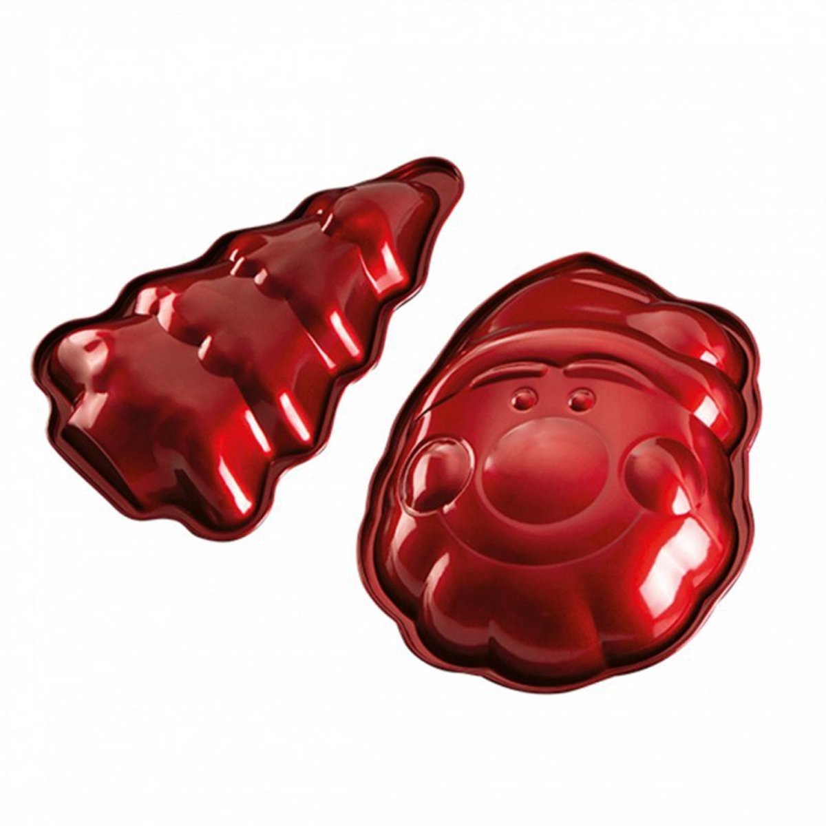Berlinger Haus Burgundy Metallic Line - Bakvormen Set - Kerstmis - Antiaanbaklaag
