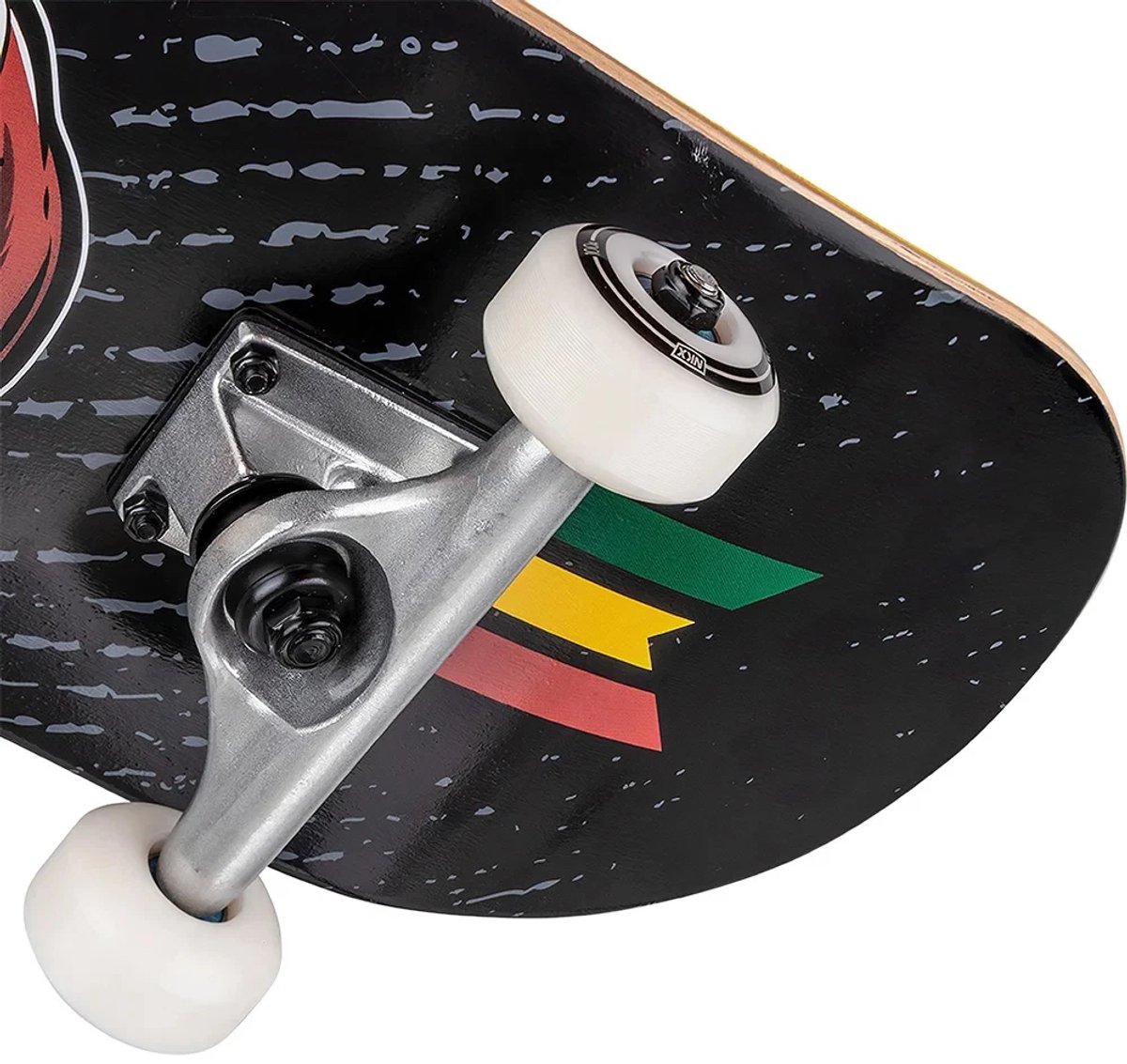 NKX Skateboard Rasta Royal Skull 8.25 Goud