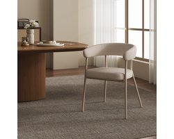 Eetkamerstoel set van 2 Huk 78x57x56 cm beige (en.casa)