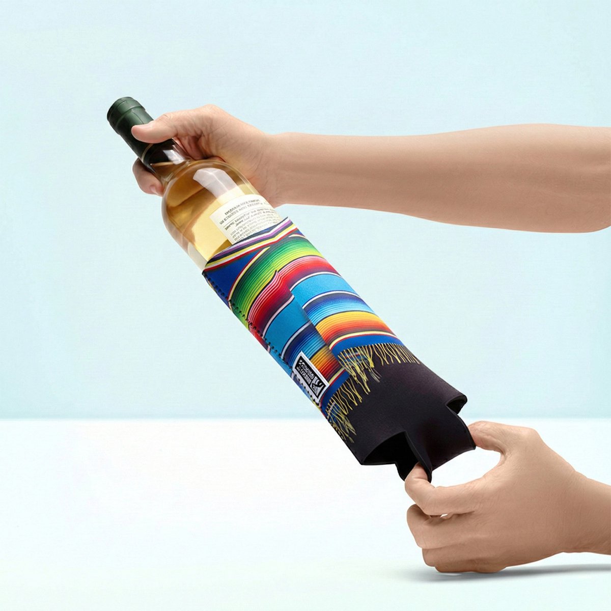 Monkey Business Bottle Sleeve Poncho de Vino set van 2