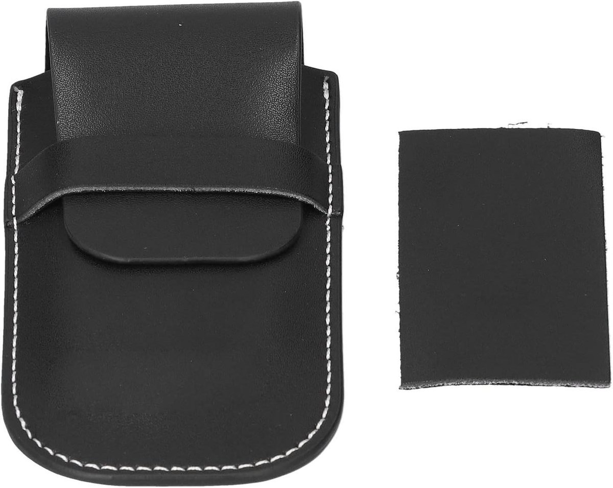 Lederen Horlogezakje - Horlogeopslag - Draagbaar Reiszakje - Groot Formaat - Leder - Reizen - Dagelijks Gebruik - Horloges - Geschikt voor Unisex - Zwart