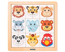 WOODYLAND Set exotische dierkoppen - Puzzel