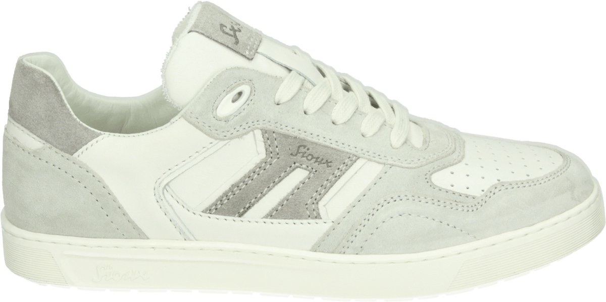 Sioux - TEDROSO-712 - Lage sneakersVrije tijdsschoenenHeren sneakers - Kleur: Wit/beige - Maat: 47