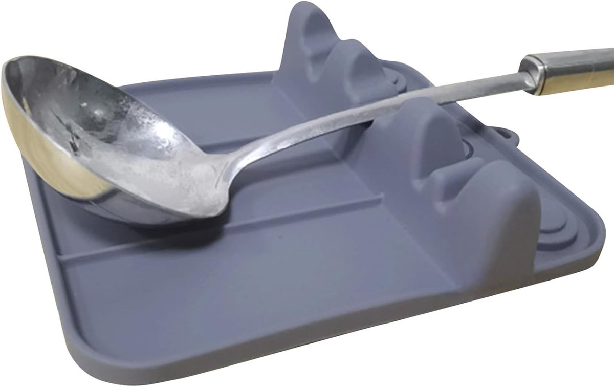 Lepelhouder Siliconen - Keuken Organizer - Schoon Koken - Antislip Hittebestendig - 17 x 14 cm
