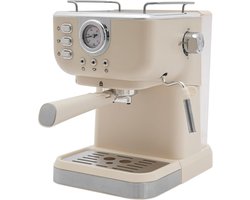 Espressomachine - Koffiezetapparaat - Thuis barista - Ingebouwde melkopschuimer - Compact formaat - Wit