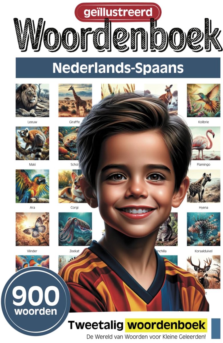 Woordenboek Kinderen - Nederlands Spaans - Taal Leren - 900 Woorden - 152 Pagina's