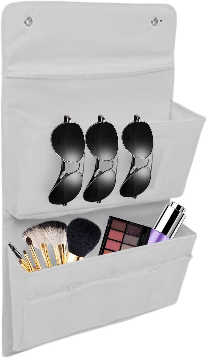 Wandopberger - Hangtas Organizer - Ruimte Besparen - Zonder Boren - 42x10x10 cm - Grijs