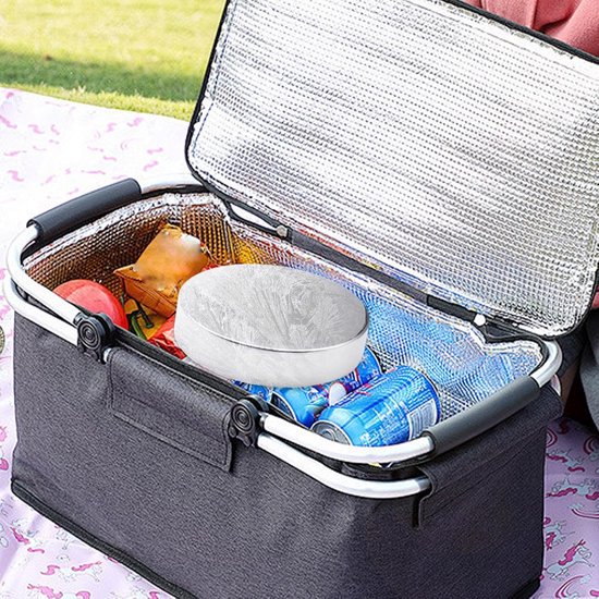 Koelaccu's Lunchbox - Vrieselementen Draagbaar - Voedsel Koel Houden - Roestvrij Staal - Vierkant Rond - Zilverkleurig — afbeelding 3