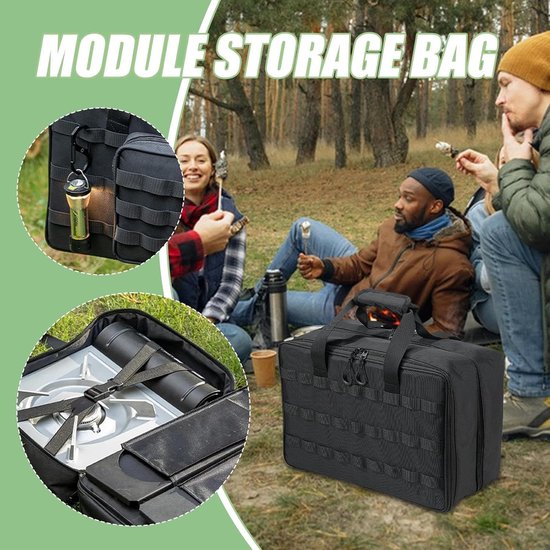 Camping Tote - Heavy Duty Waterdichte Organizer - 46L Outdoor Camping Tas met Rits - voor Wandelen Muziek Festivals Picknicks Weekend Grillen Trunk Road Trip Pot Pan Servies — afbeelding 5