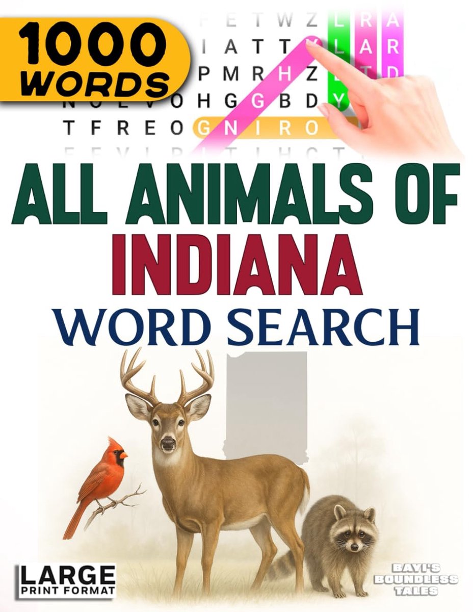Dieren Woordzoeker - Grote Letters - Ontspannende Puzzels - Thema Indiana - 21x28 cm
