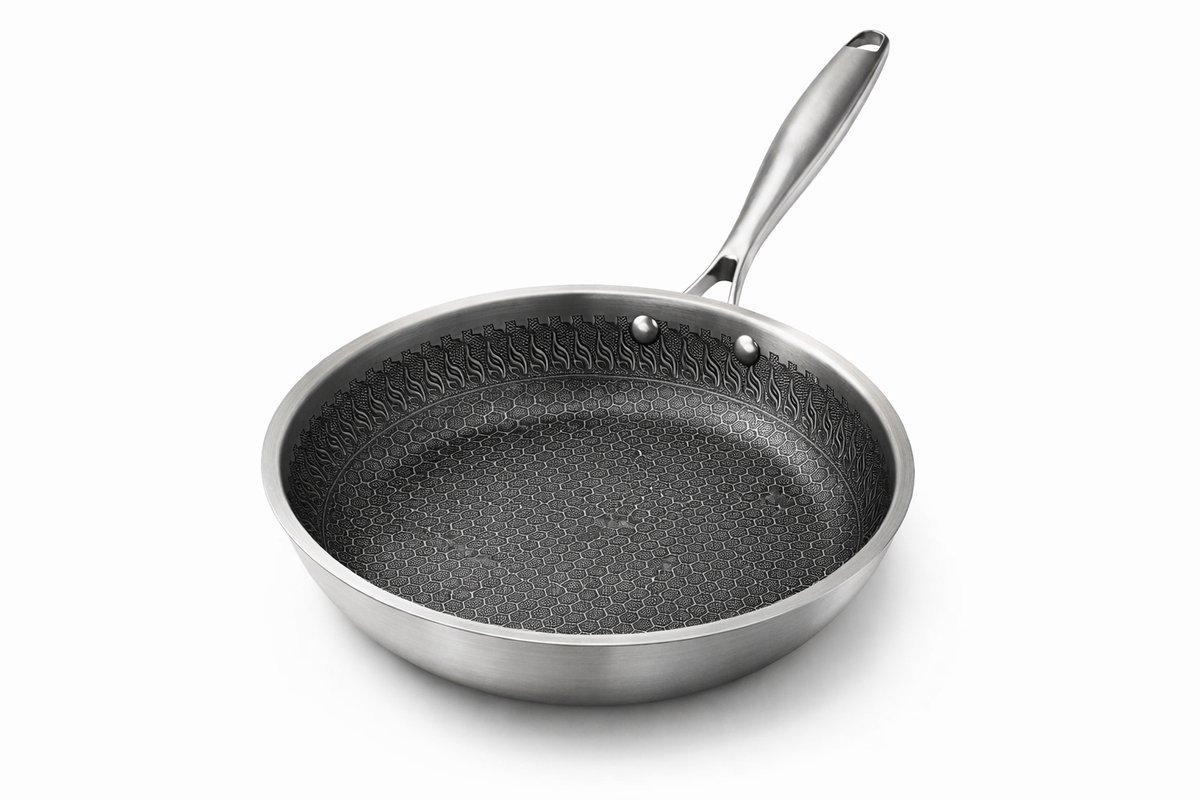 HomeEssence Koekenpan - Inductie - 24 cm - RVS - PFAS Vrij