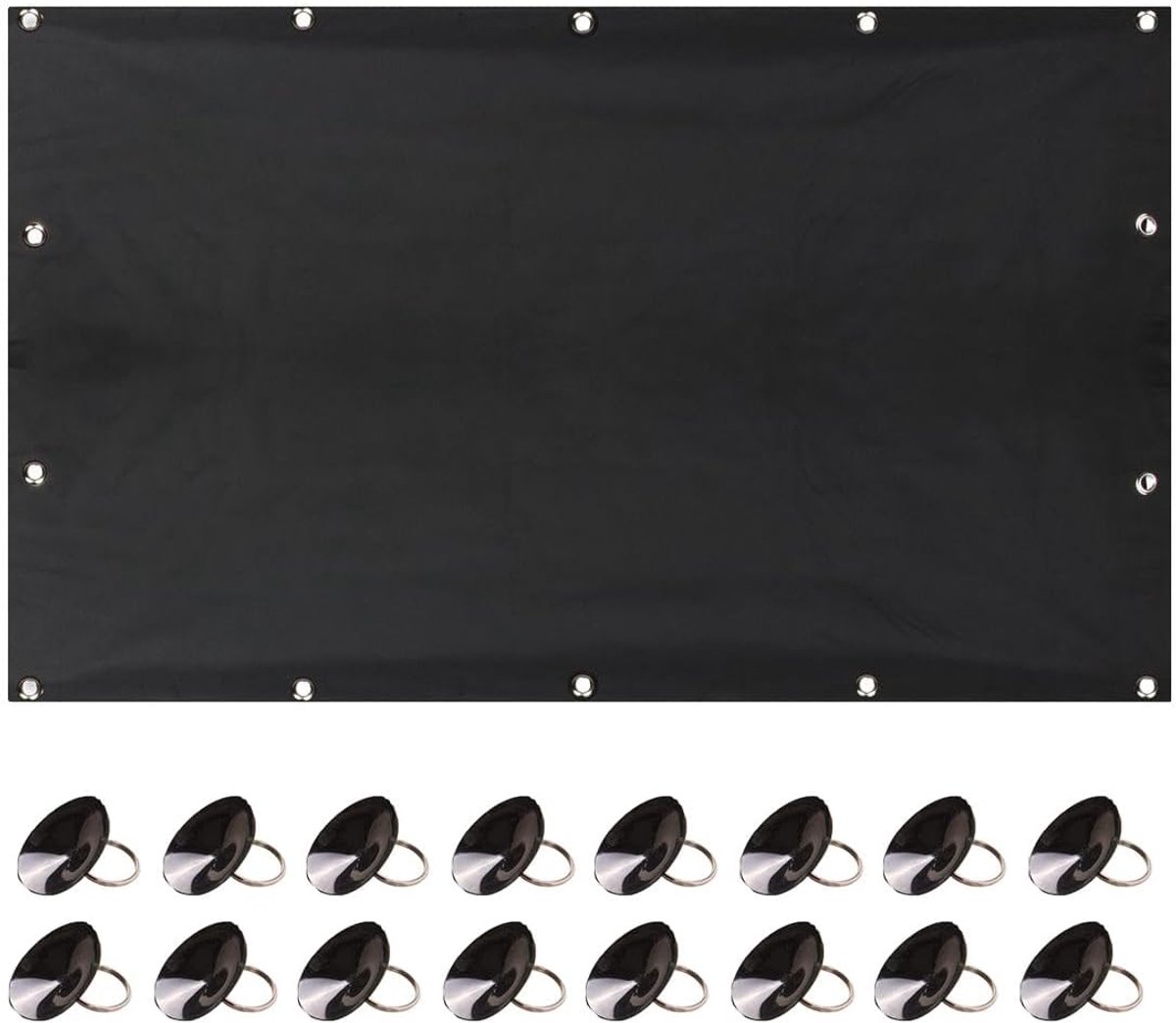 Verduisteringsdoek - Verduisteringsgordijn Raamdecoratie - Slaapkamer Donker Maken - Eenvoudige Installatie Zuignappen - 120 x 70 cm - Zwart