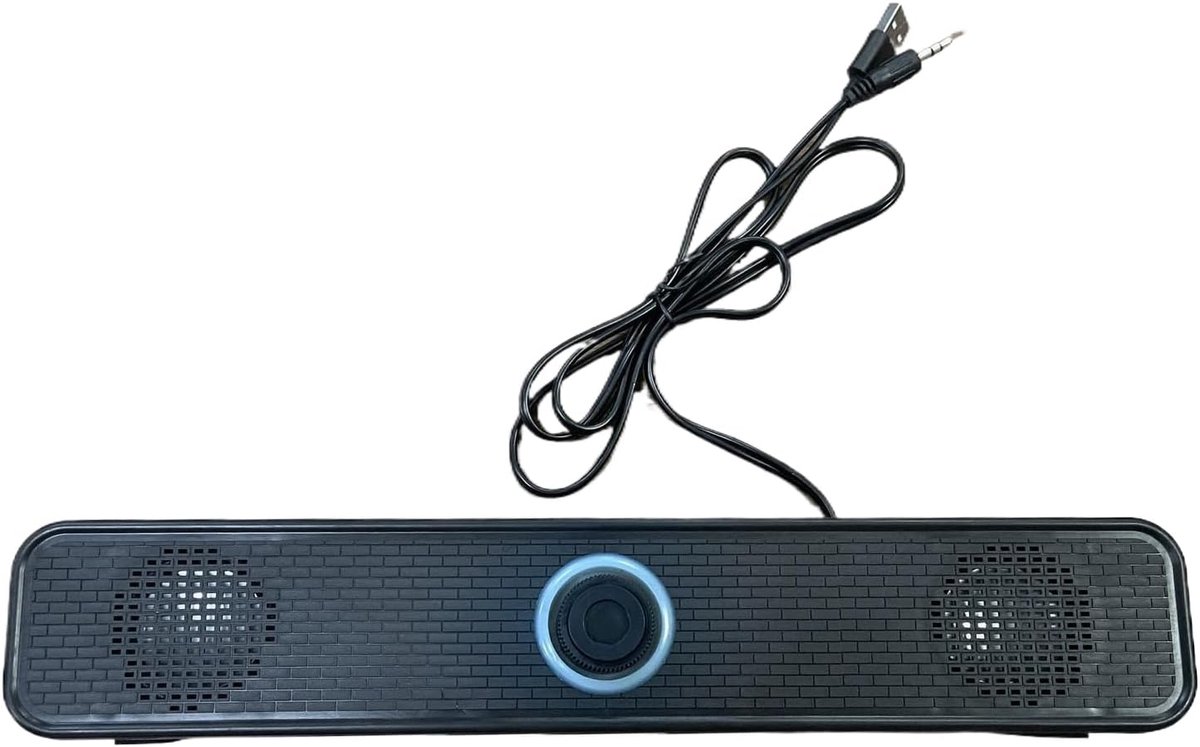 Computerluidspreker - Desktop Audio - Verrijk Geluid - USB Aangedreven - 32 cm Lengte - Zwart