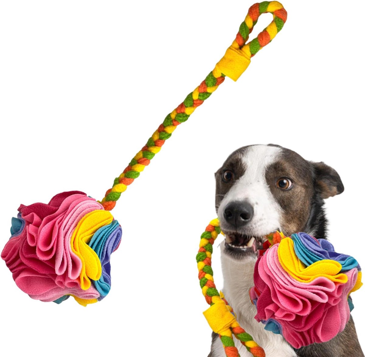 Snuffelbal Hond - Voederbal Speelgoed - Mentale Stimulatie - Vertraagt Eten - 42L x 1B x 72H mm - Roze