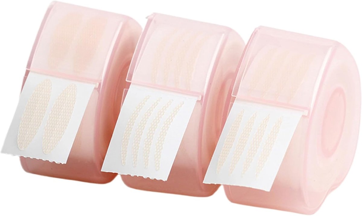 Dubbele Ooglidtape - Instant Lifter Strips - Ogen Verbeteren - Lijmvrij Ademend Kant - 3 Rollen - Natuurlijk