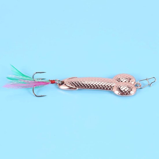 Spinner Snoek Lokaas - Vib Wobble Tackle - Vissen Vangen - Hoge Kwaliteit Metaal - 21g 61mm - Roségoud van Spinner — afbeelding 3
