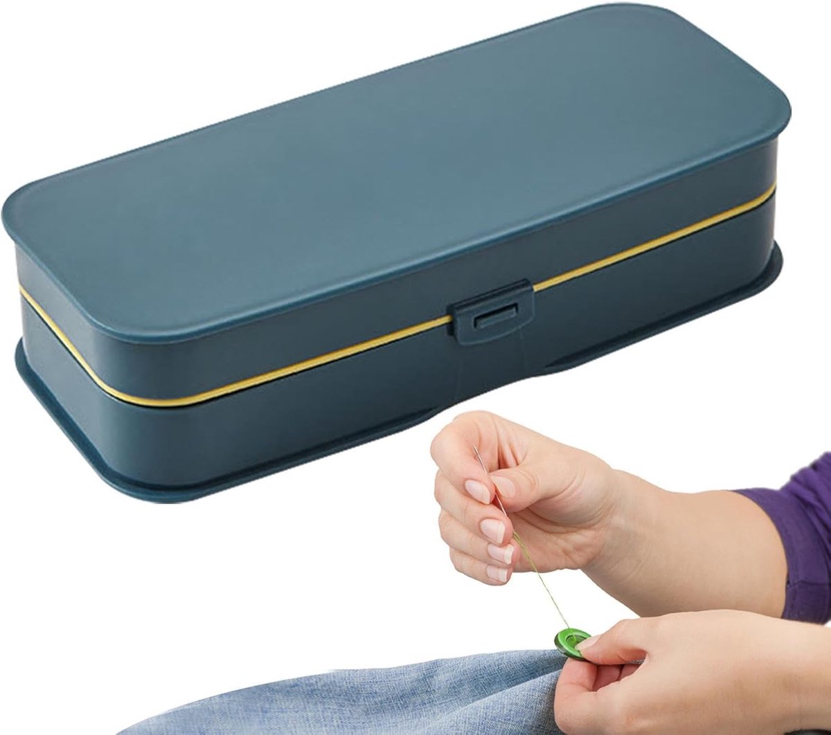Opbergdoos Naaigerei - Naaiaccessoires Organizer - Handig Naaien - Compleet met Schaar