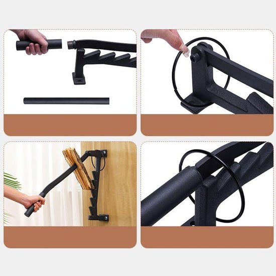 Houtklover - Hout Splijten - Snel Haardhout Maken - Veilige Tweehandenbediening - Compact Ontwerp - Zwart — afbeelding 2