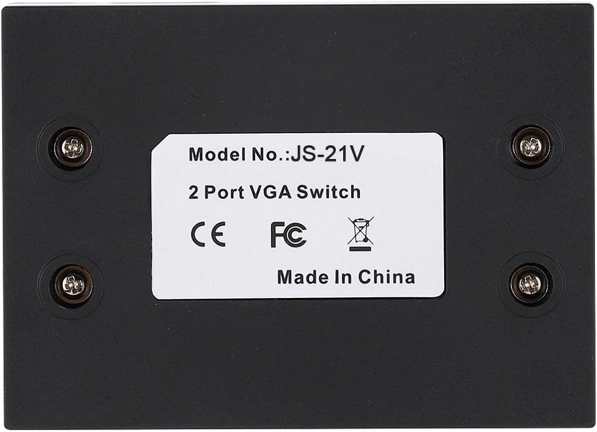VGA Splitter Switcher - 2 Poorts Switch - Beeld Delen - Hoge Resolutie Ondersteuning