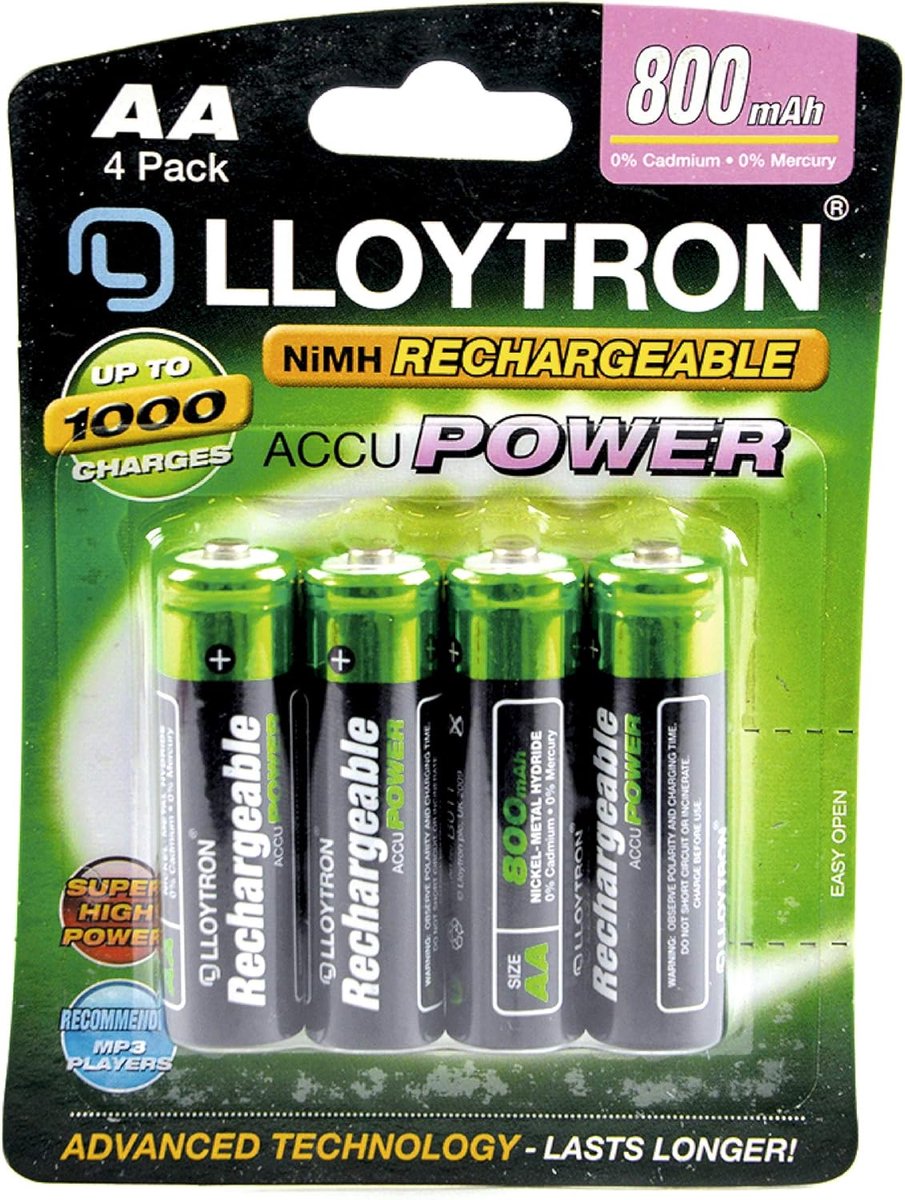 Oplaadbare Batterijen - AA Accu's - Dagelijks Gebruik - NiMH Technologie - 800mAh