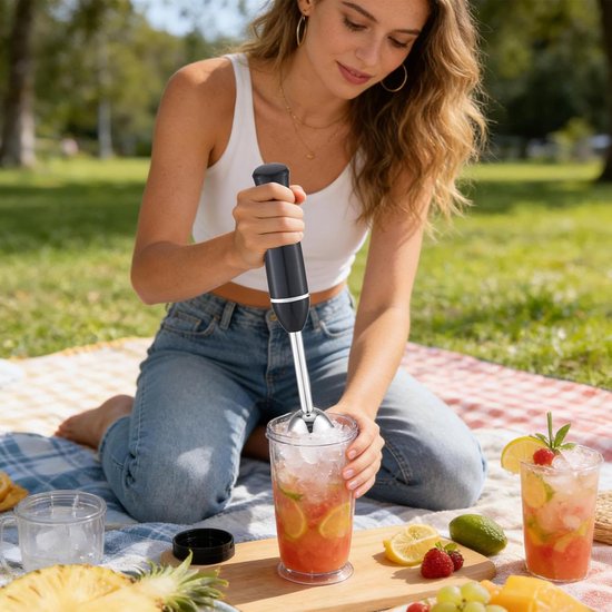 Dompelmixer Handheld - Elektrische Handmixer - Keuken Puree Maken - Krachtige 400W Motor - 38cm Lengte - Meerkleurig — afbeelding 2