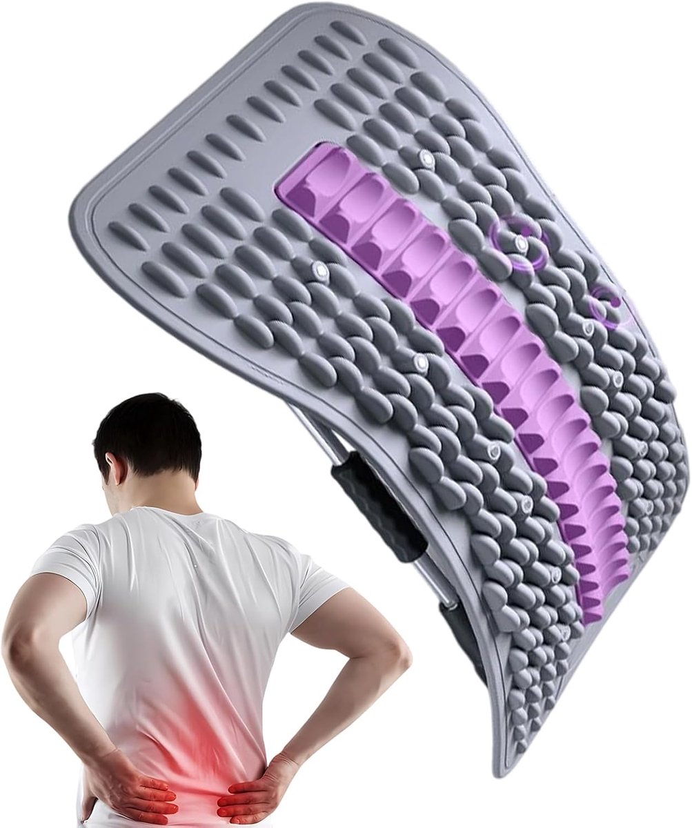 Lendenstrekker Rugrek - Massagesteun Lendensteun - Ontspanning Flexibiliteit - Ergonomisch Ontwerp - 35 x 21 x 5 cm