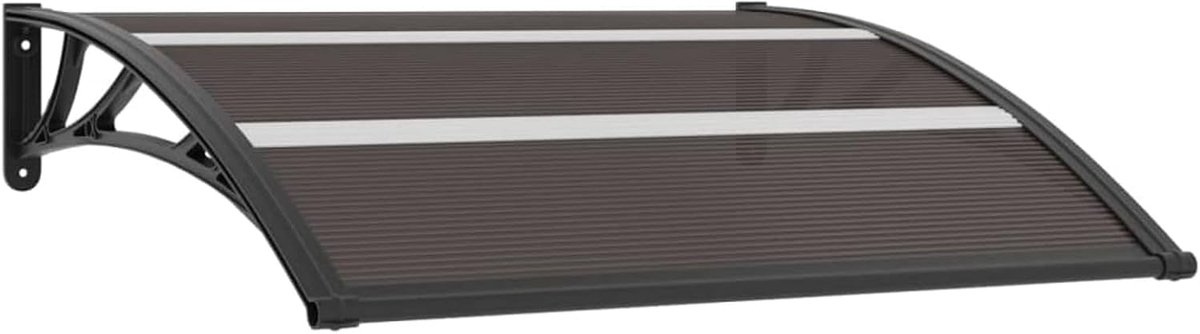 Overkapping Deur - Luifel Raam - Bescherming Buiten - Duurzaam Polycarbonaat - 120 x 80 cm - Zwart