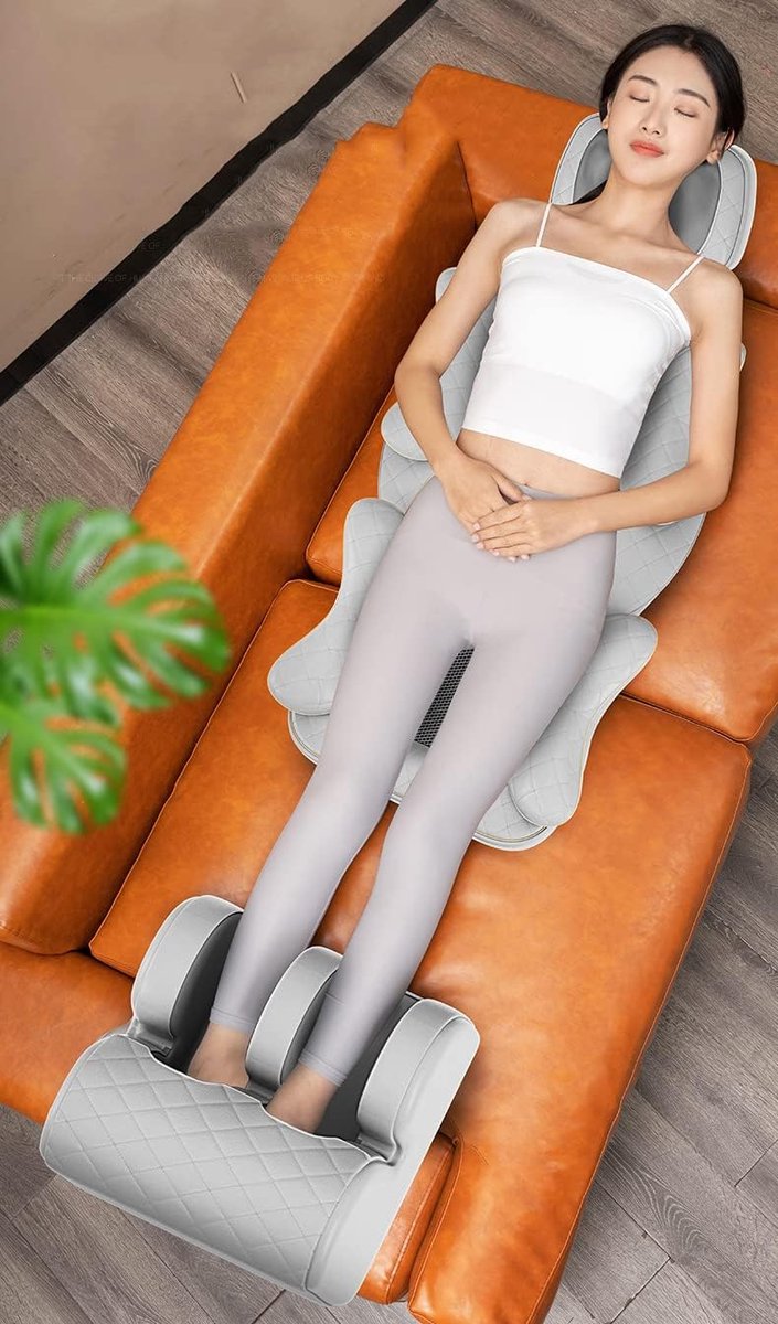 Massage Stoel - Rugmassage Apparaat - Ontspanning Thuis - Verwarmende Shiatsu - 3D Vibratie – foto 2
