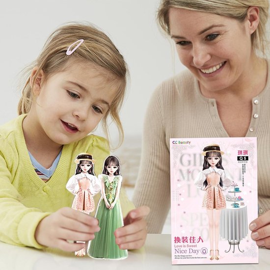 Magnetische Aankleedpoppen - Papieren Poppen - Creatief Spelen - Felle Kleuren Combinaties - 14 x 10 cm — afbeelding 2