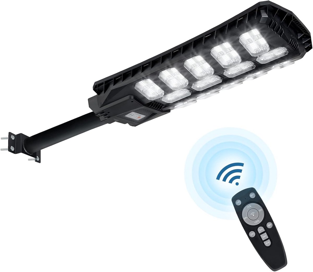 Straatlantaarn Zonne-energie - LED Buitenlamp - Parkeerplaats Verlichting - Met Afstandsbe