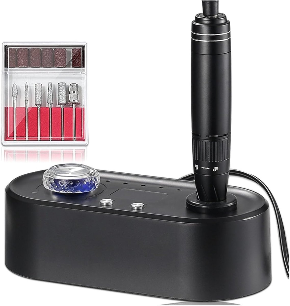 Elektrische Nagelvijl - Nagelboormachine Manicure Pedicure - Acryl Gel Vijlen - 40000 RPM LCD Display - Niet Gespecificeerd - Nero