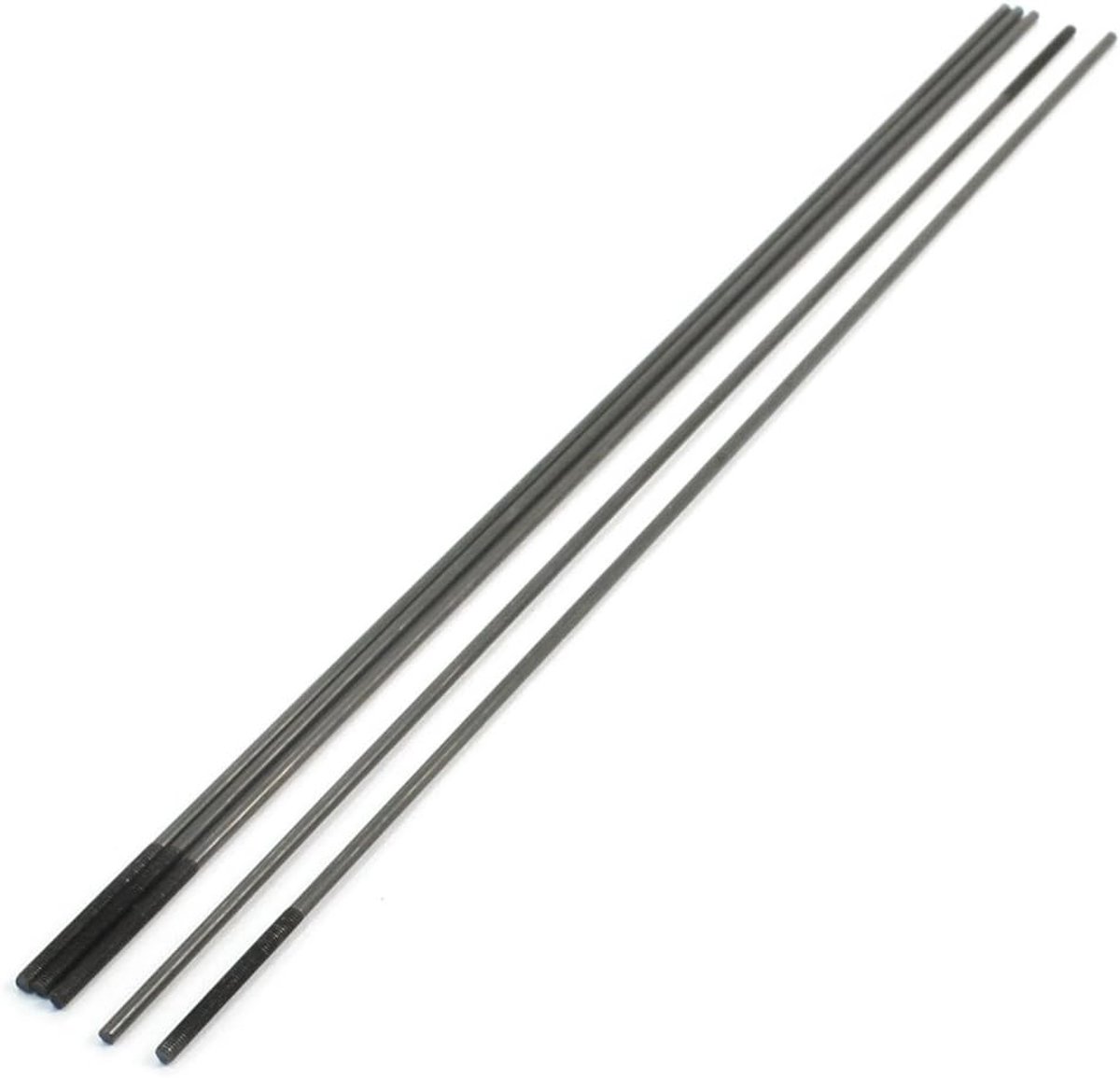 Metalen Duwstangen - Stoterstangen - RC Modelbouw - Eenzijdig Schroefdraad - 30 cm Lengte - Zwart