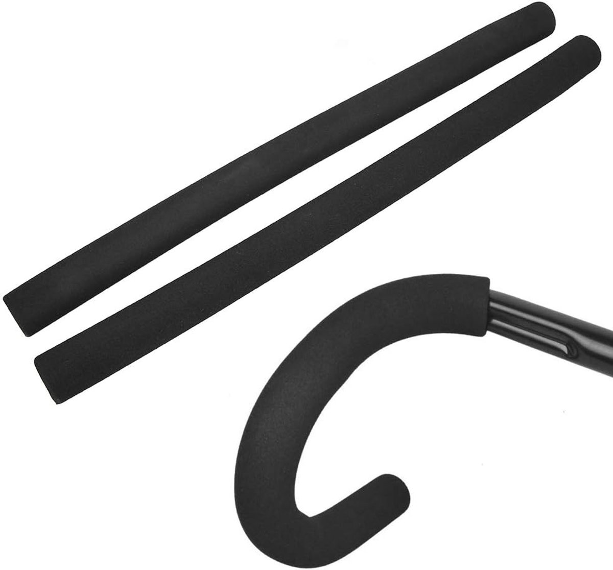 Fietshandgrepen Spons - Stuurgrepen Comfort - Anti-slip Grip - Flexibel Snijdbaar - 50x2.22x3cm - Zwart