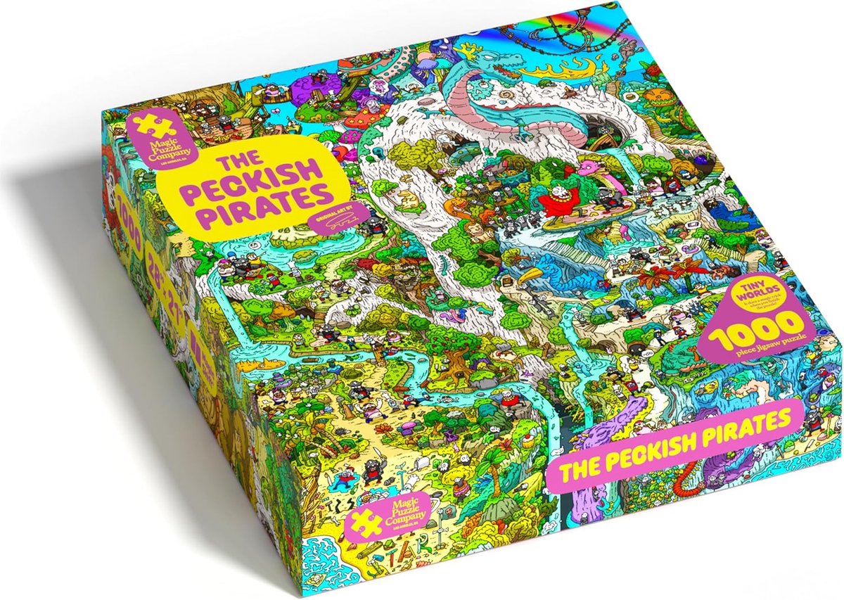 Piraten Puzzel - Legpuzzel - Ontspanning - Origineel kunstwerk met verborgen details - 1000 stukjes - Meerkleurig