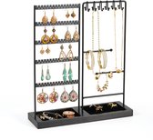 YONO Sieradenhouder - Sieradenrekje - Organizer voor Oorbellen - Kettingen - Armbanden - Opbergen - Zwart