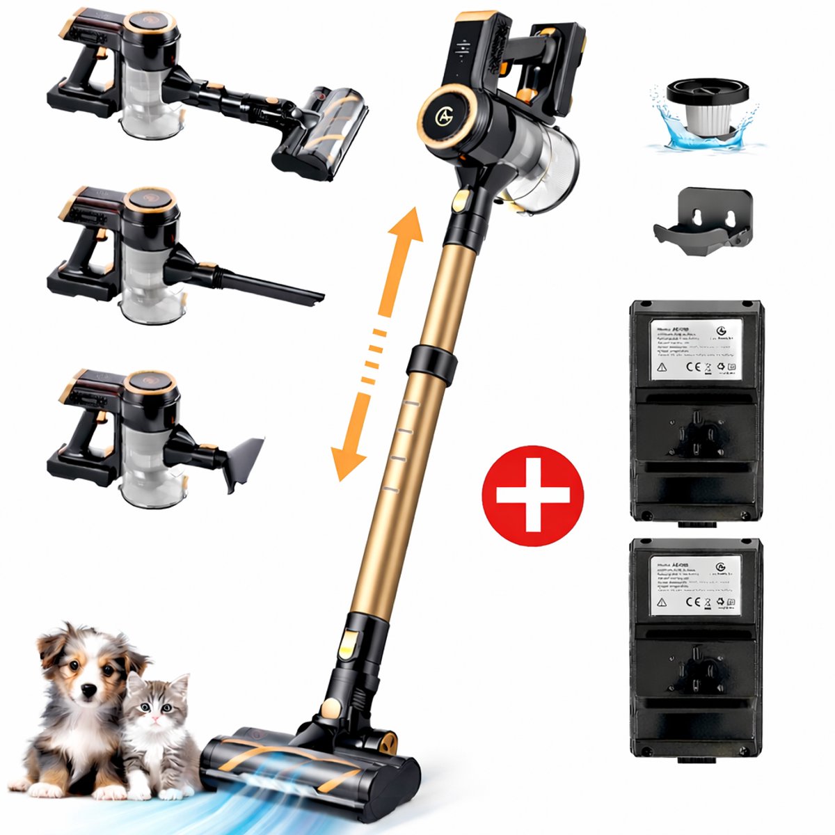 AG 2-in-1 Steelstofzuiger Draadloos - Inclusief Extra - AG - €94,99