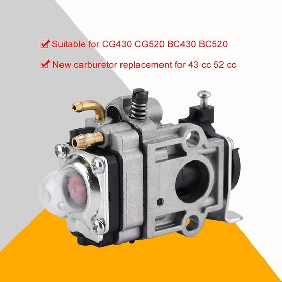Carburateur Reparatiekit - Reserveonderdeel Bosmaaier - Motoronderhoud Tuin - Complete Set - 8.5x5.1x3 cm van Merkloos — afbeelding 5