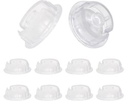 Biaungdo 10 Stks Bodemrail Ladder Koord Knop Plugs, Clear Kleur Blinds Bottom Rail Stekkers Blinds Componenten Onderdelen Accessoire Fit 3/4 "Gat In Een Onderrail)